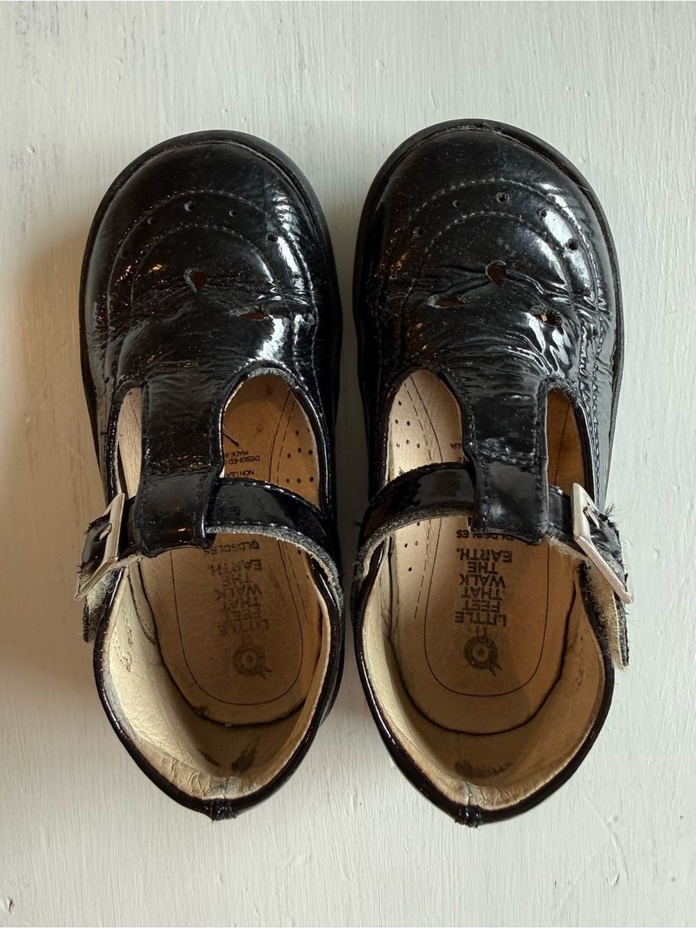 Old Soles Toddler Girl Black Patent‎ Maryjane Flats - Picture 2 of 7